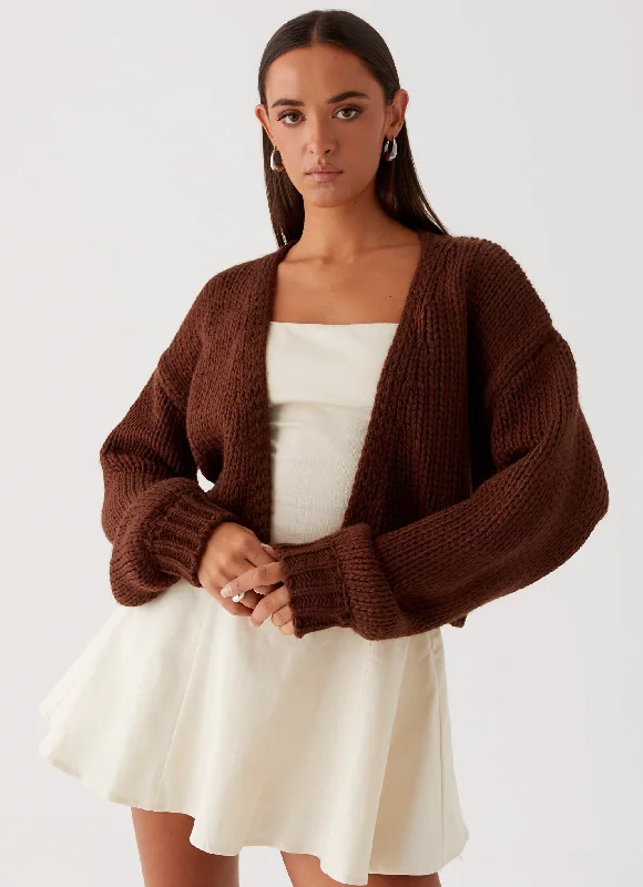 Jasleen Knit Cardigan - Brown