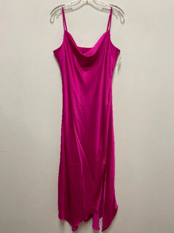 Dress Casual Maxi By Express In Pink, Size: L